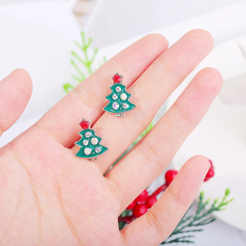 12 пар аксессуары для ушей ювелирные изделия стразы кольцо женщин