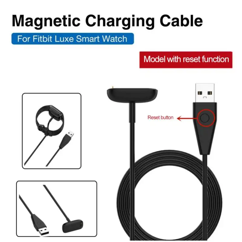 USB Charger Cable Adapter For Fitbit Luxe Smart Bracelet Charging Cable 1M For Fitbit Luxe Charging Clip USB Charger Adapter