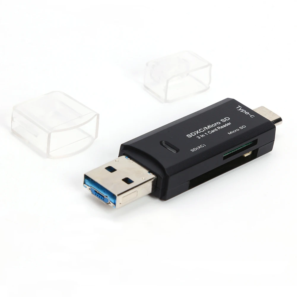 

High-speed OTG Card Reader Computers Supplies USB Office Caring for TF/Mirco SD Type-C Flash 3 in 1 Drive Adapter