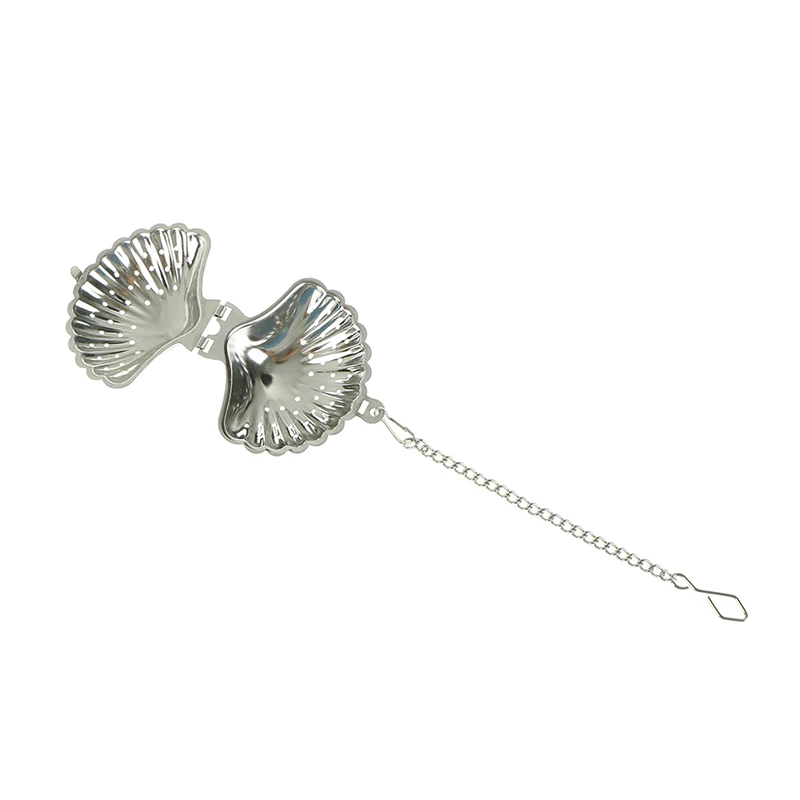 

New Shell Shape Stainless Steel Tea Spice Herbal Strainer Filter Diffuser Tea Leaf Infuser Tools Drinkware Silver Color