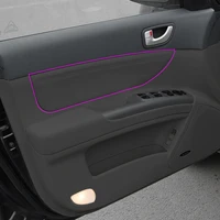 4pcs microfiber leather car door armrest panel cover sticker trim for hyundai sonata 2005 2006 2007 2008