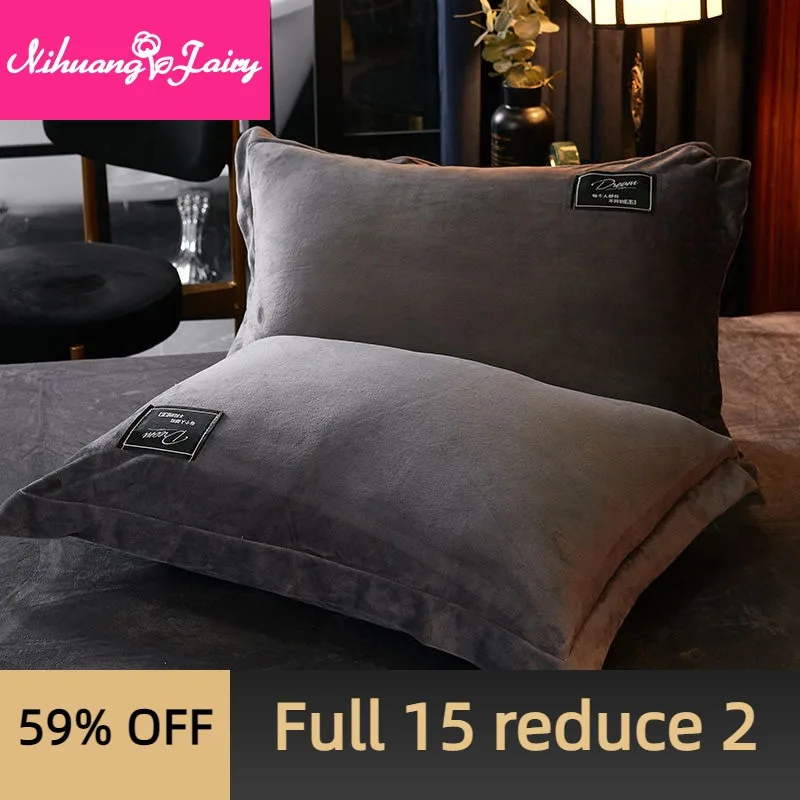 

Crystal velvet pillowcase pure color plus velvet pillowcase plush pillowcase 48X78 pillowcase bedroom home textiles