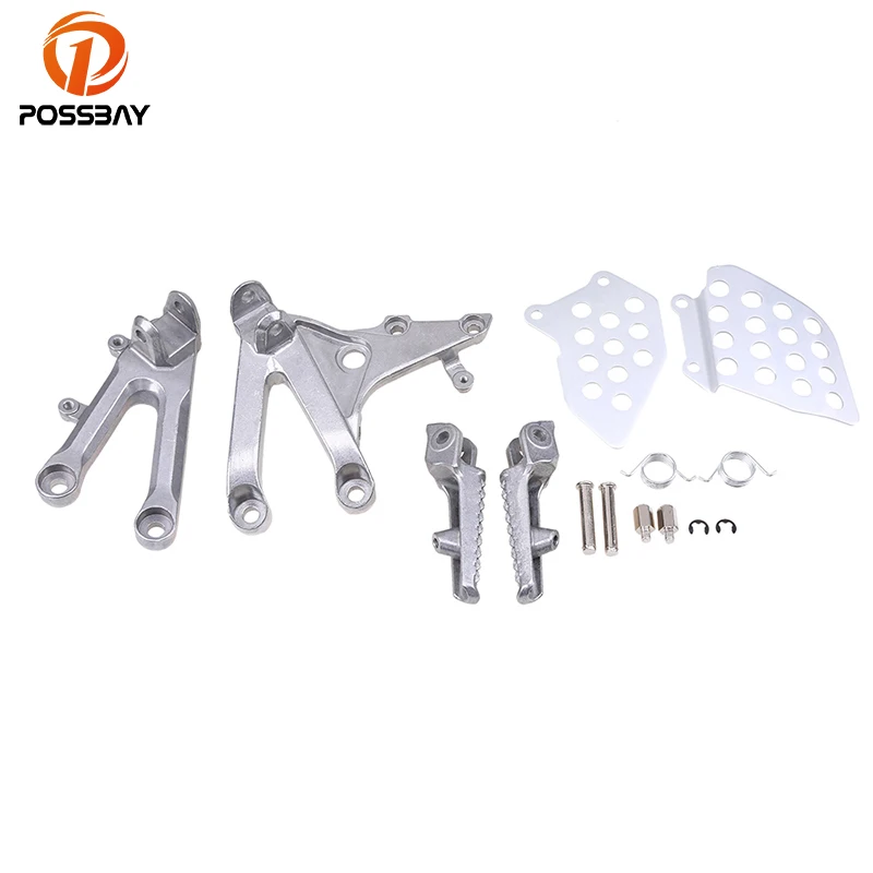 Серебряная подставка под ноги мотоцикла POSSBAY алюминиевая фотовспышка с