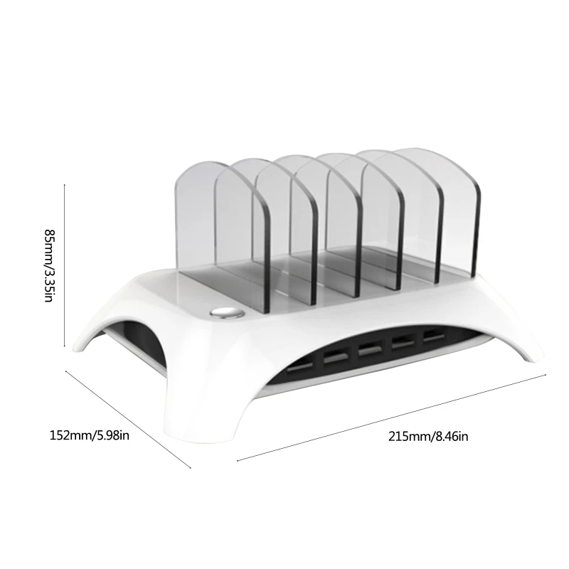 

5 Port 2.4A USB Multiple Mobile Device Charging Station Power Dock Multi Device 45BA