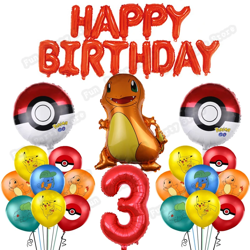 Воздушный шар &quotПокемон&quot праздничное украшение для вечевечерние Пикачу