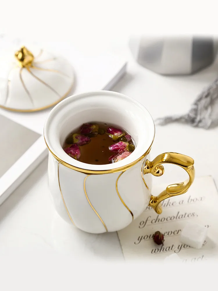 Керамические чайные кружки с крышкой чайная чашка посуда для напитков фильтр