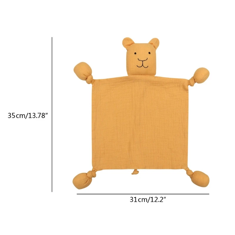 

Organic Muslin Soft Blanket Animal Toy Baby Plush Toy Handkerchief Appease Towel