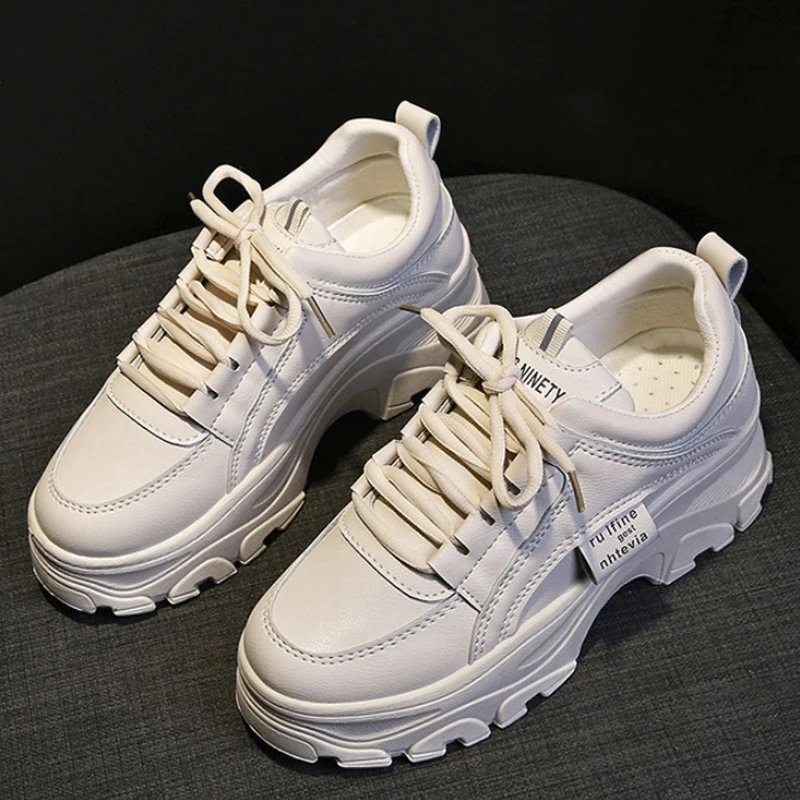 Женские повседневные кроссовки 2019 модные белые женская обувь на платформе