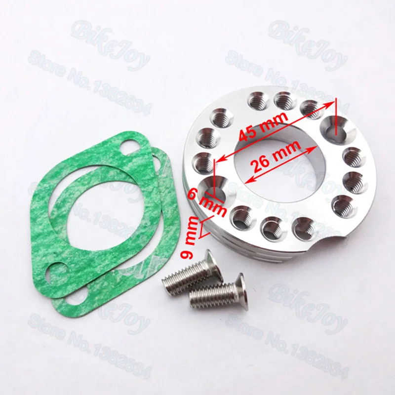 Серебристый адаптер для спиннера 26 мм регулятор карбюратора впускной коллектор