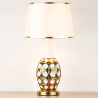 sarok modern bedside table lamp ceramic gold desk light led home decorative for home living room office bed room