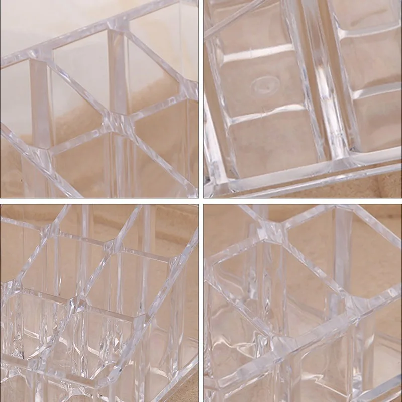 

9/12-grids Lipstick Storage Rack Makeup Lip gloss Consolidation Box Cosmetic Storage Box Transparent Acrylic Cosmetic Organizer