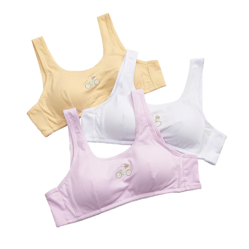 12-18Year Girls Training Bra Wireless Thin Cup Fashion Comfortable Teenage Underwear Cartoon underwear | Мать и ребенок