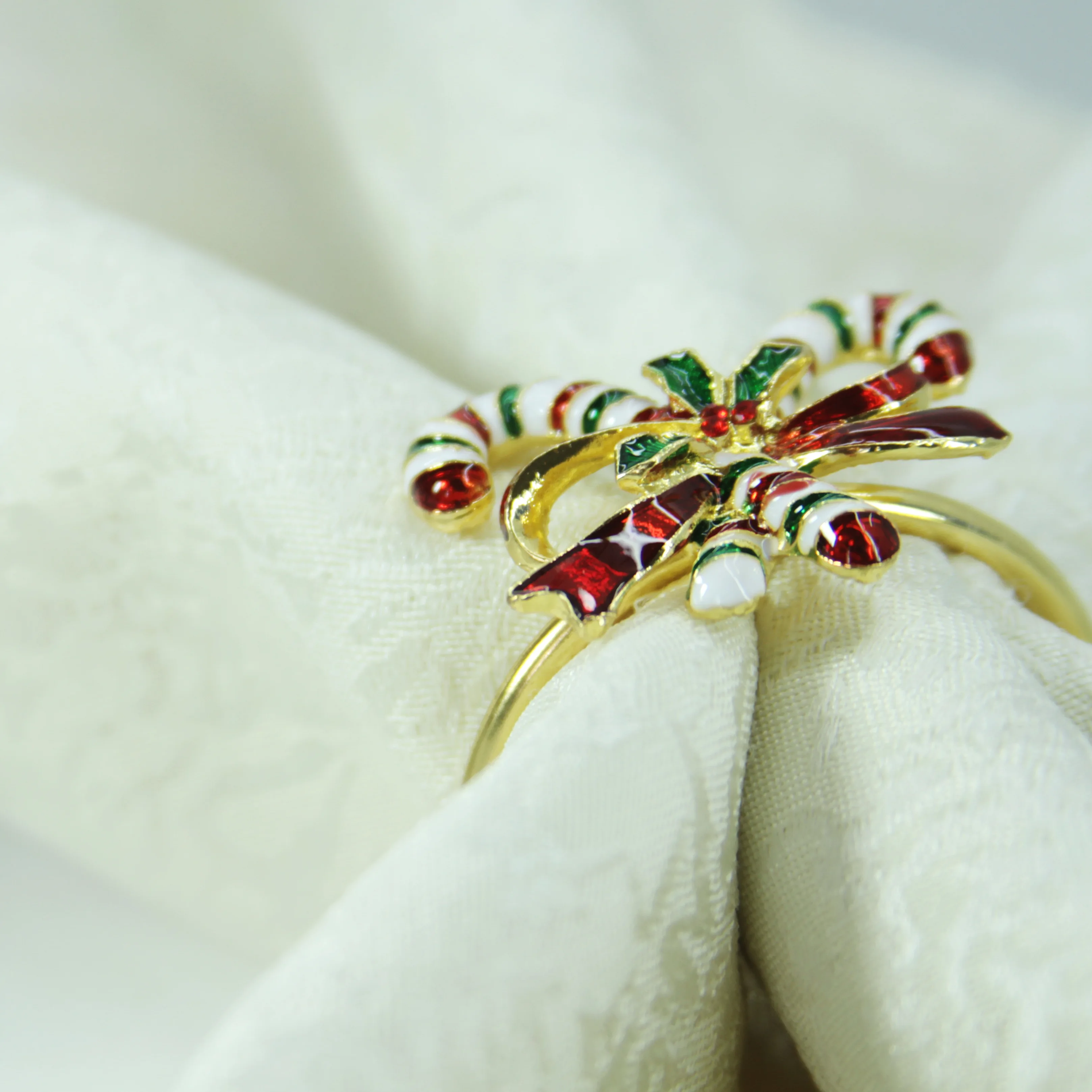 Рождественское кольцо для салфеток kandy, объемный держатель для салфеток для праздников 12 шт qn19090402
