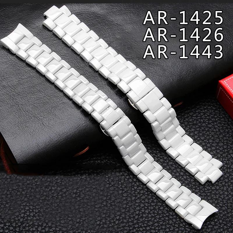 Ремешок для часов из жемчуга и керамики специальный интерфейс белый ремешок