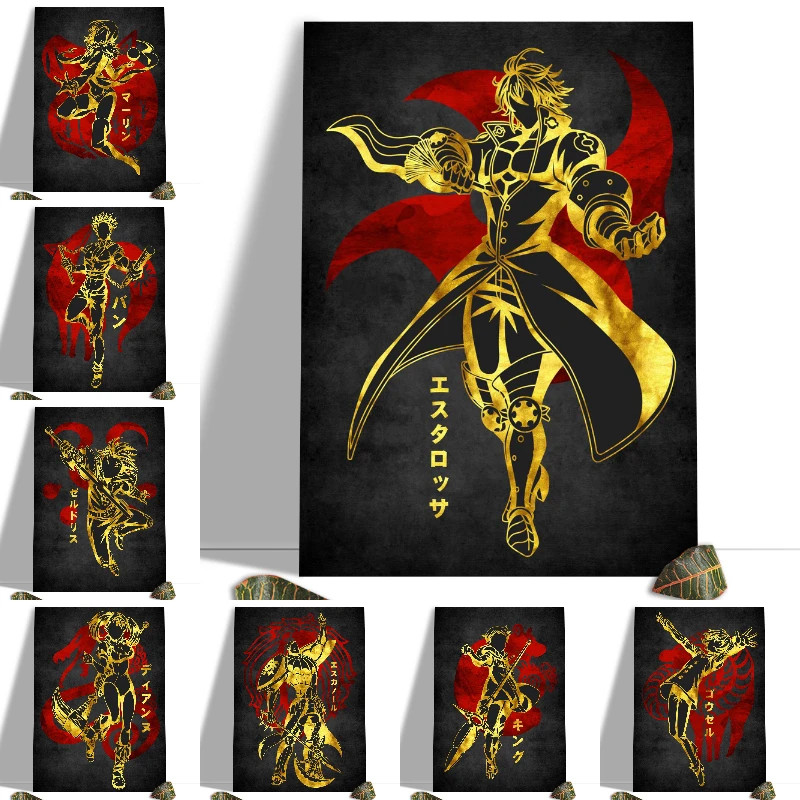 

Canvas Paintings Wall Art Japanese Anime Seven Deadly Sins Anime Meliodas Posters and Prints Decor Pictures for Home Decoration