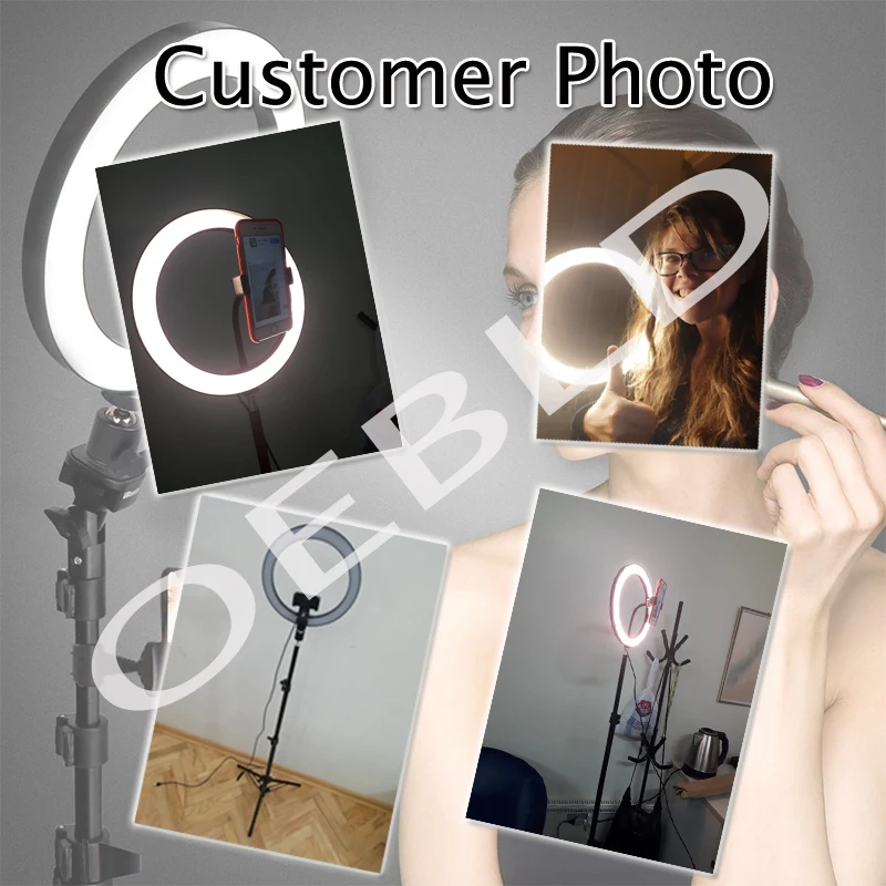 Фотография Youtube светодиодный селфи холодный теплый светильник ing Dimmable светодиодный светильник-кольцо для телефона видео светильник с кольцо для штатива заполняющий светильник