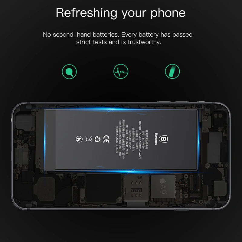 Neng для iPhone 6 6S батарея мобильного телефона большой емкости Оригинальная Замена 7 8