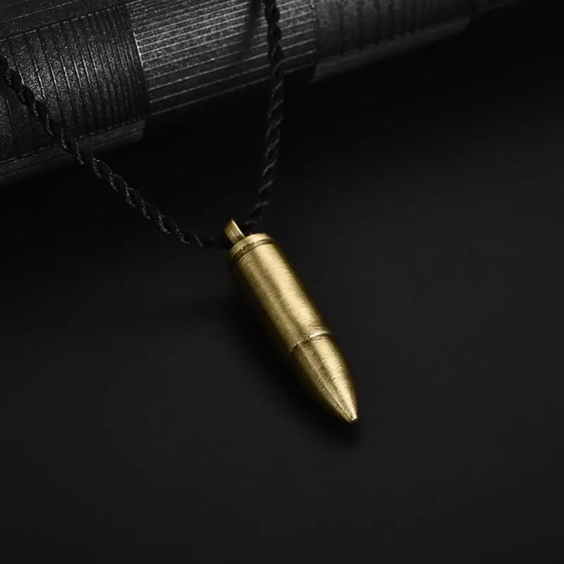 Прохладный Для мужчин пуля Нержавеющая сталь кулон Цепочки и ожерелья военные