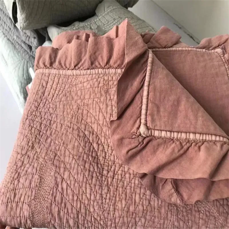 Американский стиль 3 шт сплошной цвет белый серый чистый хлопок вышивка