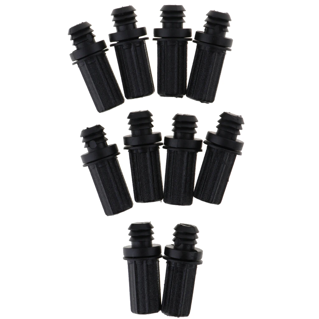 

10Pack Fastener Rivet Clips Kits for Speakers Mesh Covers #042, Black, Plastic Rubber Durable