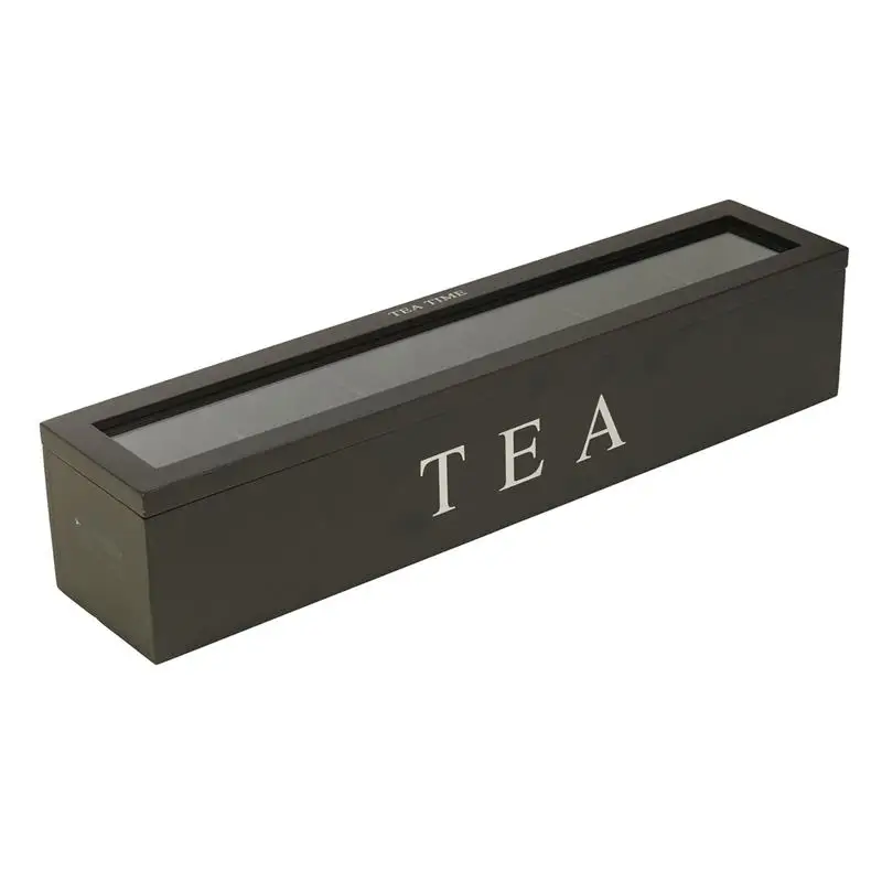 

Tea Bag Box Type Storage Box Wooden Tea Box With Compartments Coffee Tea Bag Storage Rack With Lid Kitchen Cabinet 2021 The New