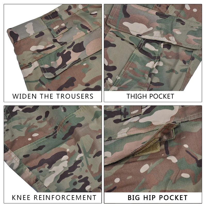 

Military Uniform Camouflage Army Combat Shirt Uniforme Militar Tactical Suit Clothing CS Softair Men Working Clothes with Caps