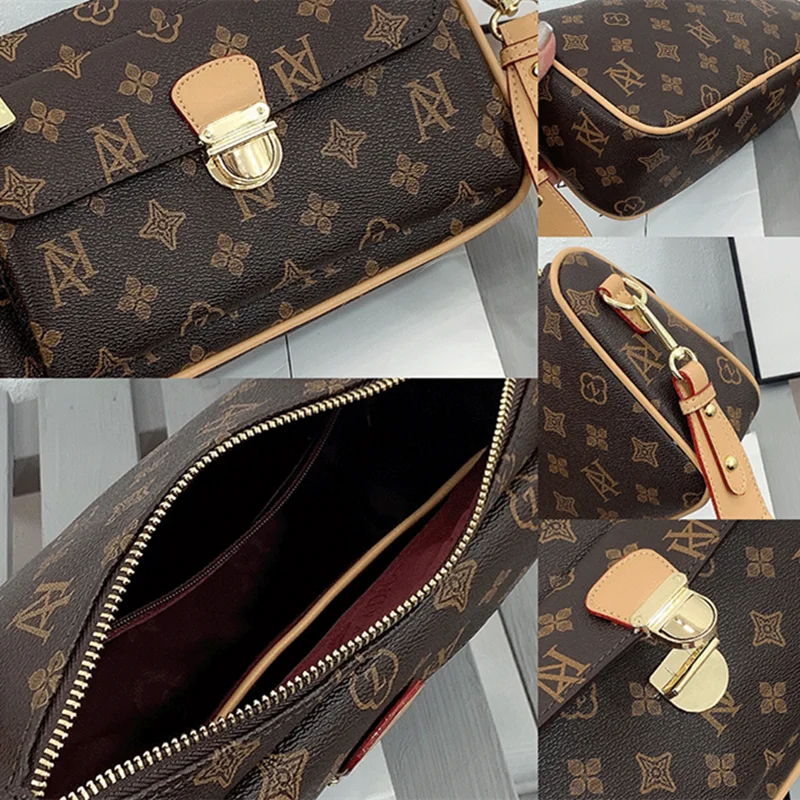 

Genuine Leather Ladies Hot-selling Popular 2021 New Classic Print Pattern Single Shoulder Messenger Bag Ladies Fashion Wallet Gg