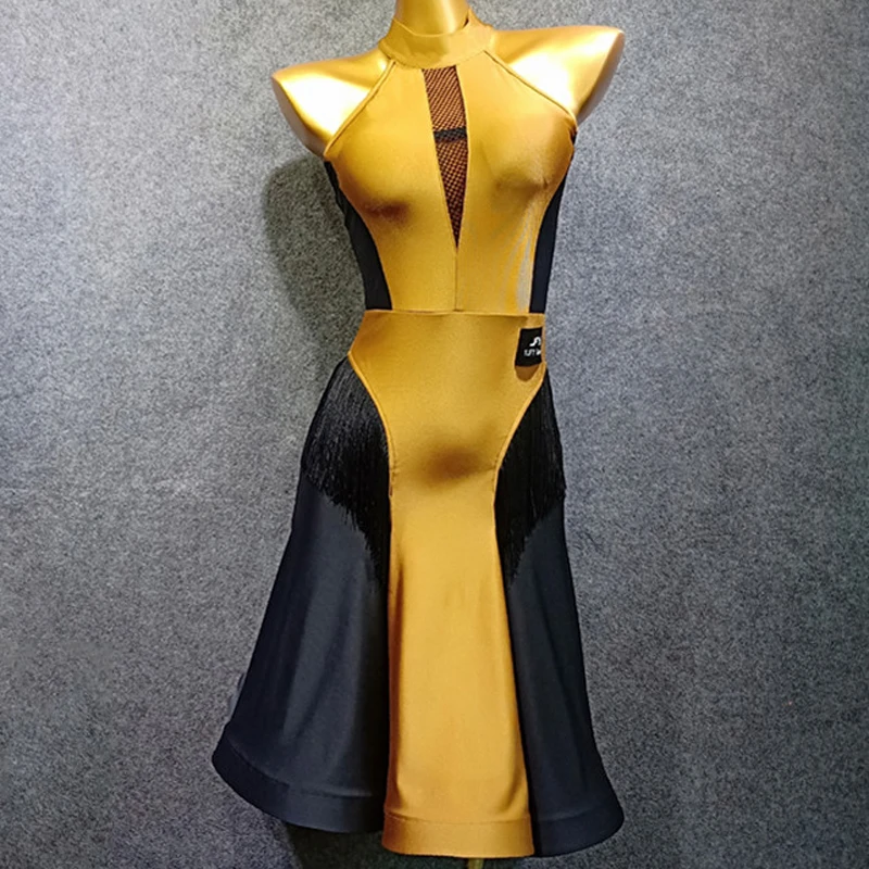 

Одежда для латинских танцев, женское летнее новое платье для танцев, без рукавов, костюм для латинских танцев, костюмы для латинских танцев, ...