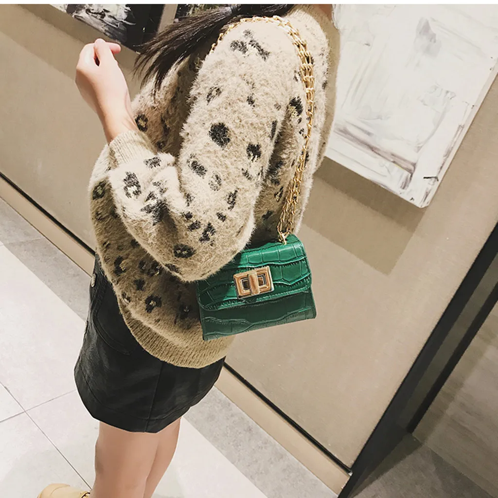 Милые женские мини-сумки через плечо из искусственной кожи аллигатора