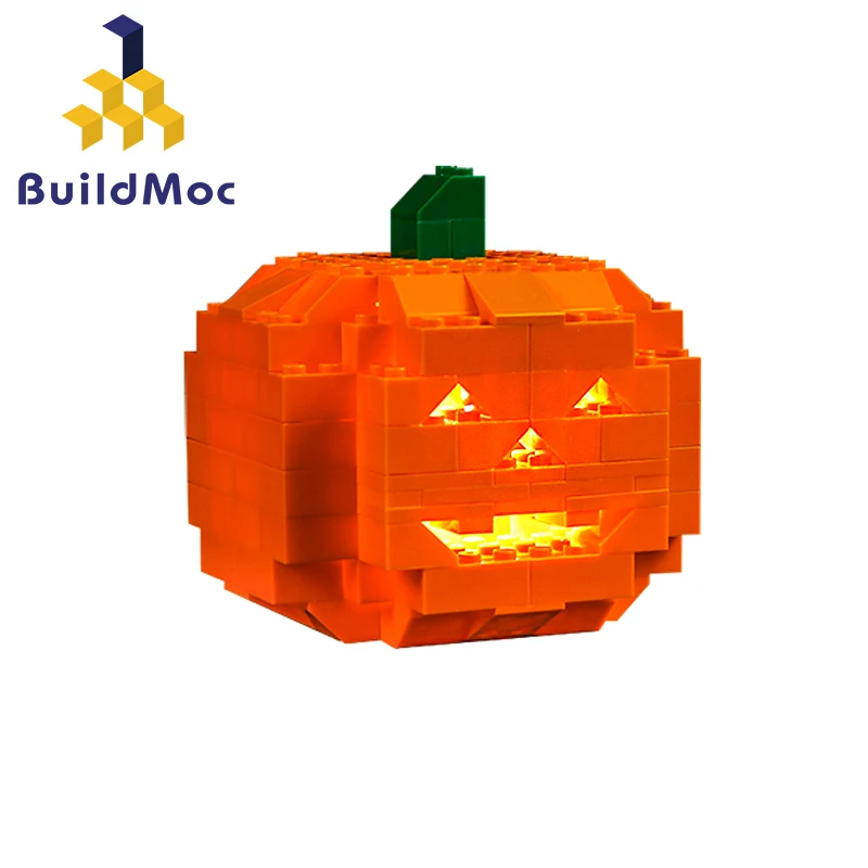 BuildMOC идеи для творчества Хэллоуин тыква фонарь человек вампир строительные
