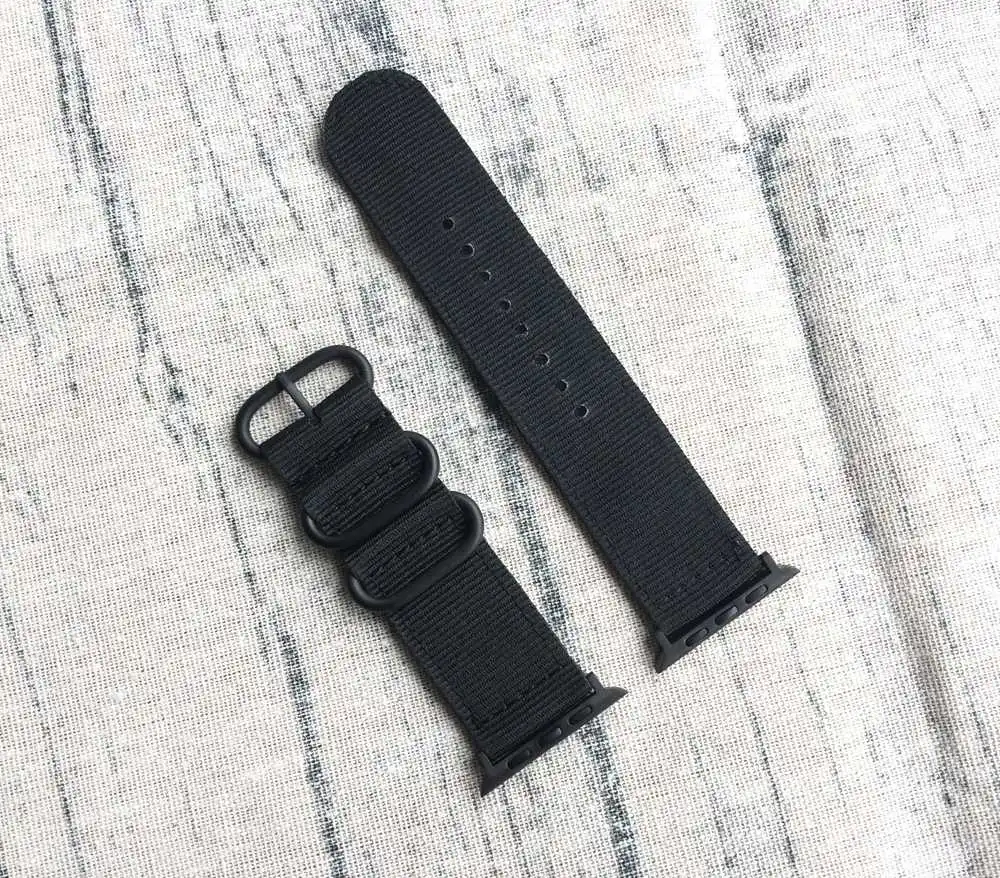 Ремешок нейлоновый для наручных часов Apple Watch band умный браслет в стиле НАТО с