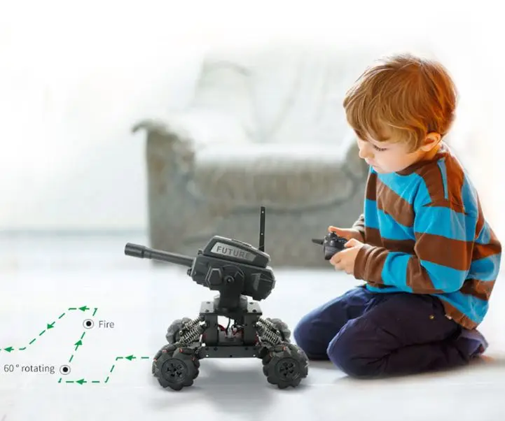

DIY assembly programming remote control tank toy car electric launch water bomb children off-road climbing car