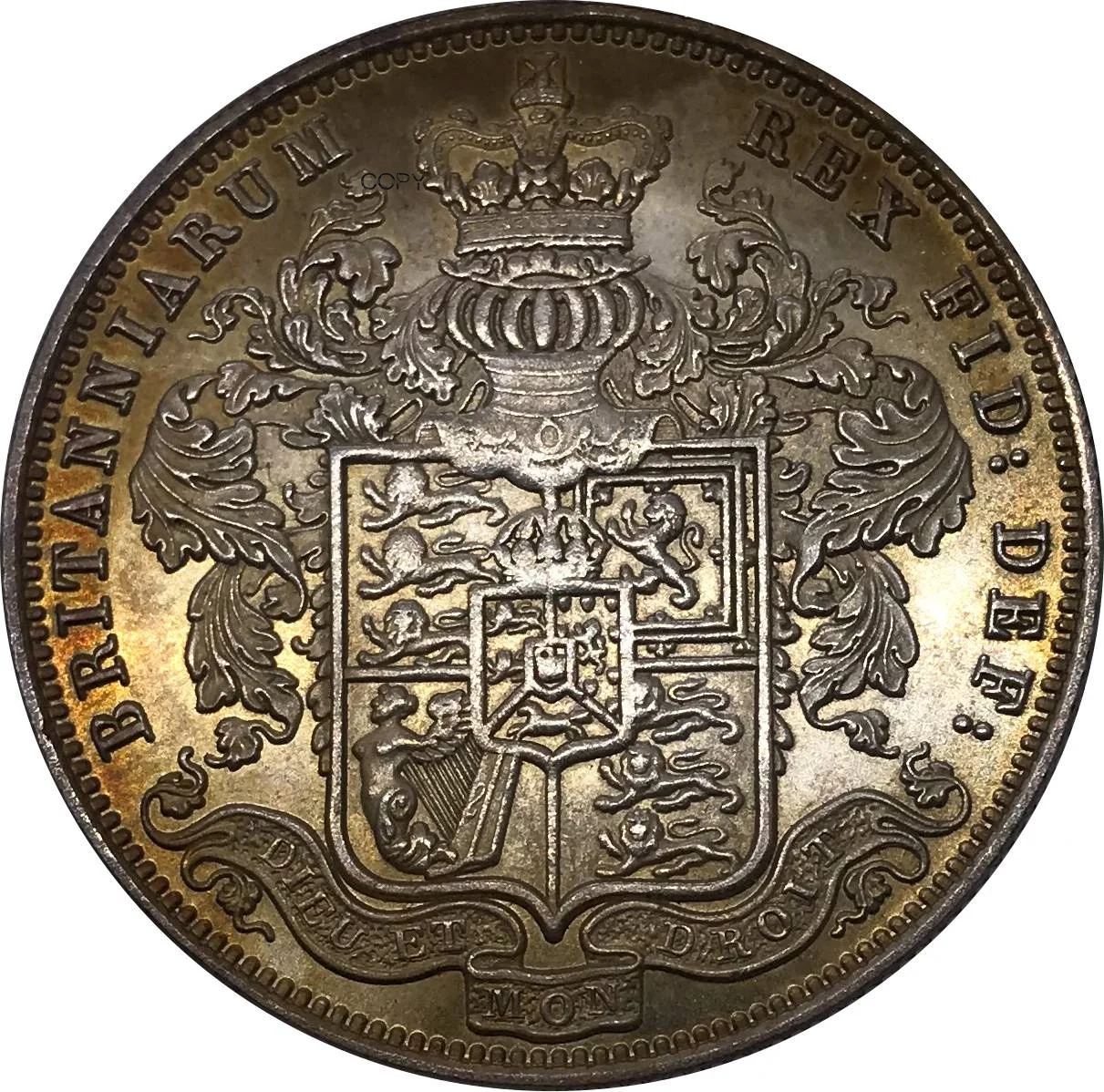 Великобритания 1824 1/2 половина короны Джордж IV коллекционные предметы покрытый