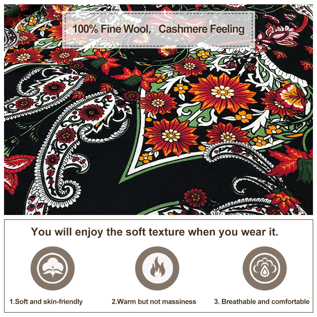 

2021 New Luxury Brand Scarf Unisex Female High Quality Wool Scarf Pashmina Tassels Women Men Wrap Pashmina Shawl Bandana