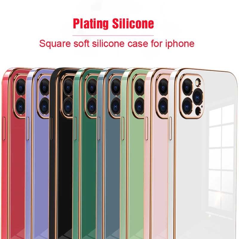 Luxury Square Plating Case For iPhone 12 11 Pro Max 7 8 Plus XS X XR iPhone8 11Promax 12Promax Camera Lens Protection Soft Cover
Luxury Square Plating Case For iPhone 12 11 Pro Max 7 8 Plus XS X XR iPhone8 11Promax 12Promax Camera Lens Protection Soft Cover