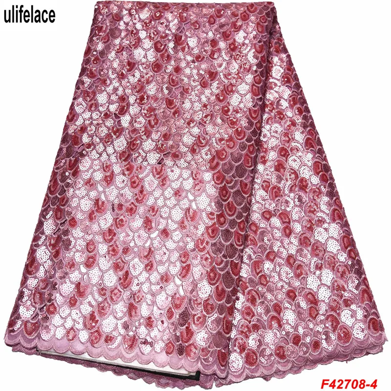 

ulifelace dazzling classic colorful Full sequins Hand cut Double organza lace fabrics Embroidered High quality Laces F4-2708