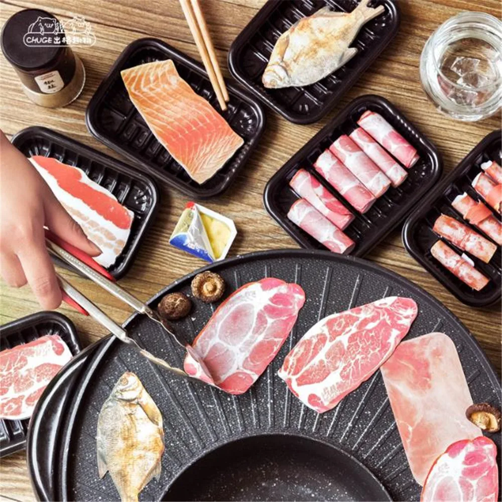 50 шт./лот Новинка милая креативная бумага рыба/мясо Липкие заметки блокнот для