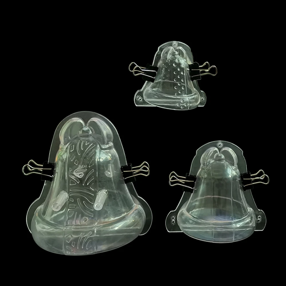 3D в форме рождественских колокольчиков поликарбонатные шоколадные формы