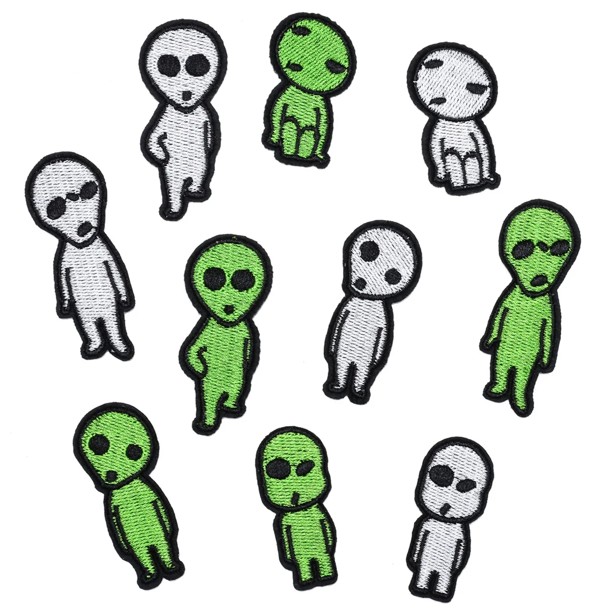 Нашивки на одежду с вышивкой в виде черно белого черепа|Заплатки| |