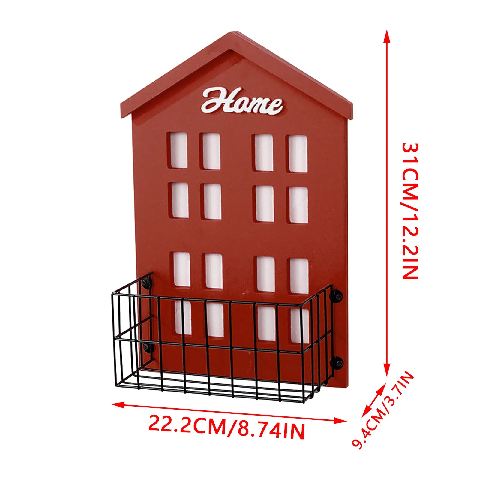 Настенная подвесная полка для хранения вещей кованого деревянный дом украшения