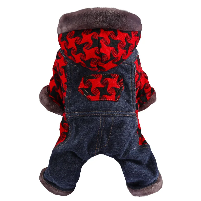 Сердцем и собачкой джинсовые пальто с капюшоном щенок домашнее животное кот