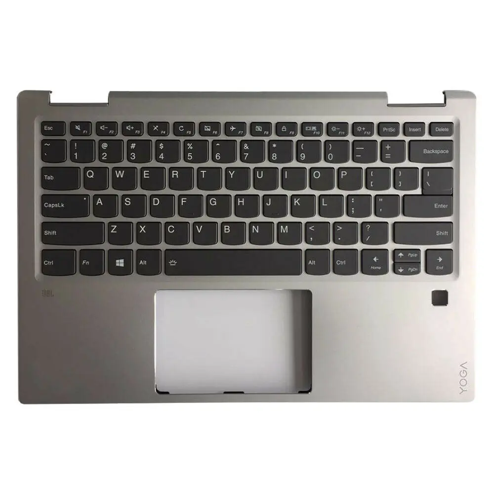 JIANGLUN Palmrest Case w/ Backlit Keyboard for Lenovo Yoga 720-13IKB  5CB0N67975 Silver