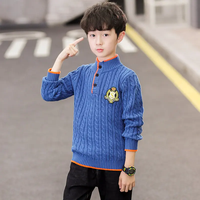 2020 новый осенний Детский свитер для подростков одежда мальчиков Модный