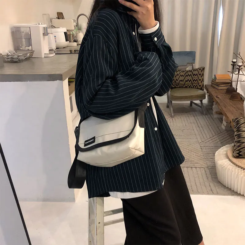 

2 colors 2019 autumn korean chic style long-sleeve stripe shirt loose pocket blouses womens tops outwear black coats (X1047)
