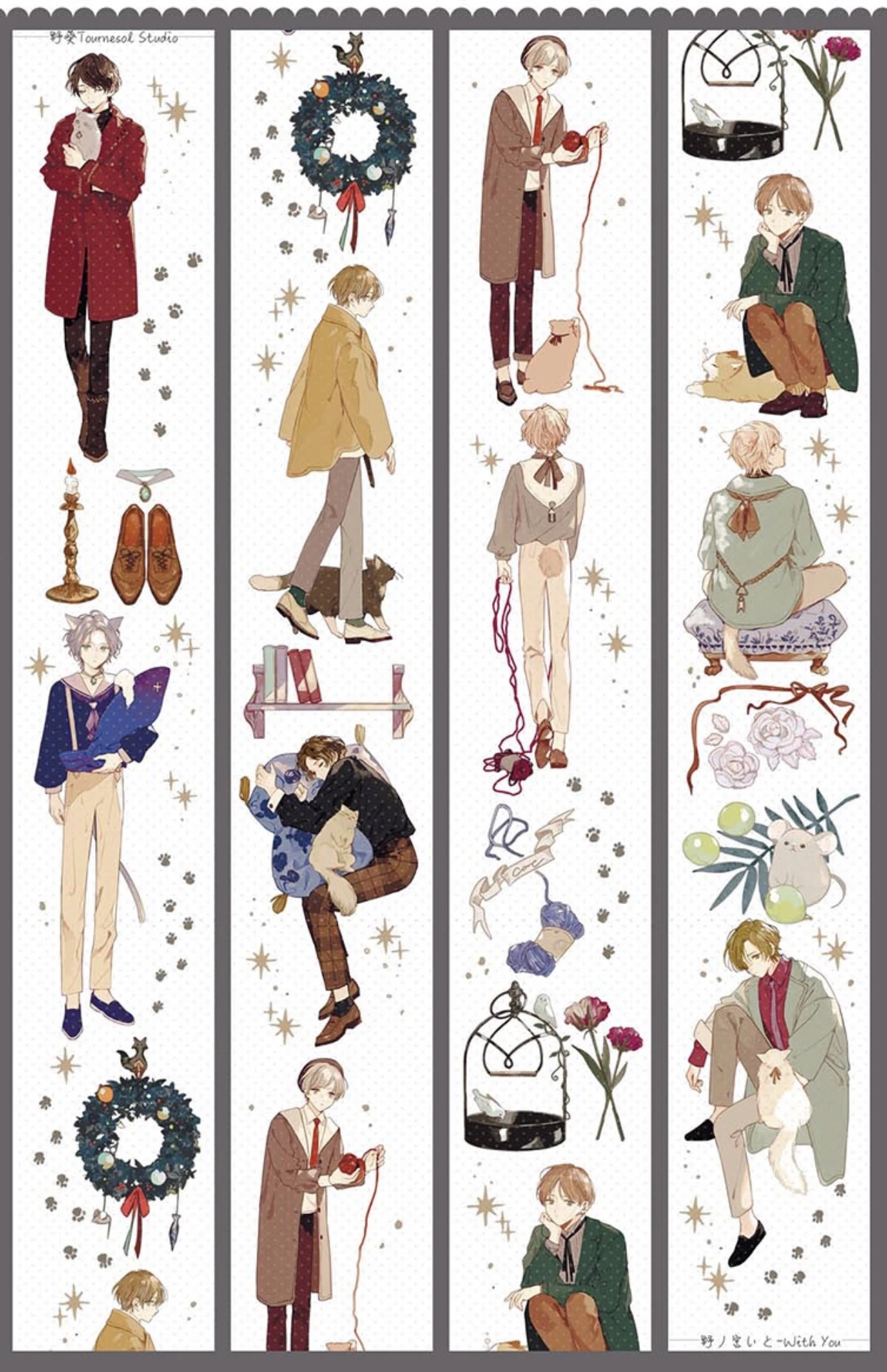 

With You Washi Tapes for Card Making Bullet Journal DIY Scrapbooking Decorative Stickers