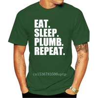 new eat sleep plumb repeat t shirt funny plumbing plumber short sleeve tee shirt