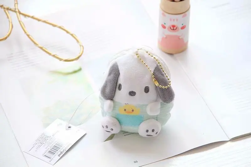 Мультфильм Sanrio, Hello Kitty с рисунками из мультфильма «My Melody Cinnamoroll Марка pom-Pom Purin плюшевые сумки для монет милый цепочка для ключей бумажник сумка для девочек Подарки