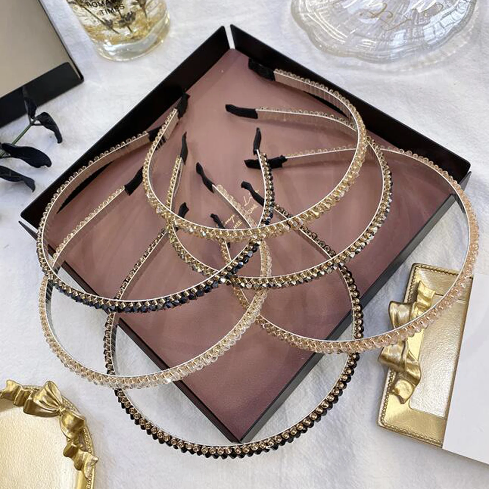 Проли Новый модный ободок с стразами для женщин, свежий, на вечеринку и путешествия, аксессуары для волос высокого качества, ручная работа, оптовая продажа