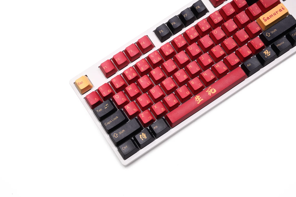 OMO OEM профиль all over Dye Sub Keycap loop Red Samurai для механической клавиатуры gh60 87 104 tkl ansi BM60 XD64