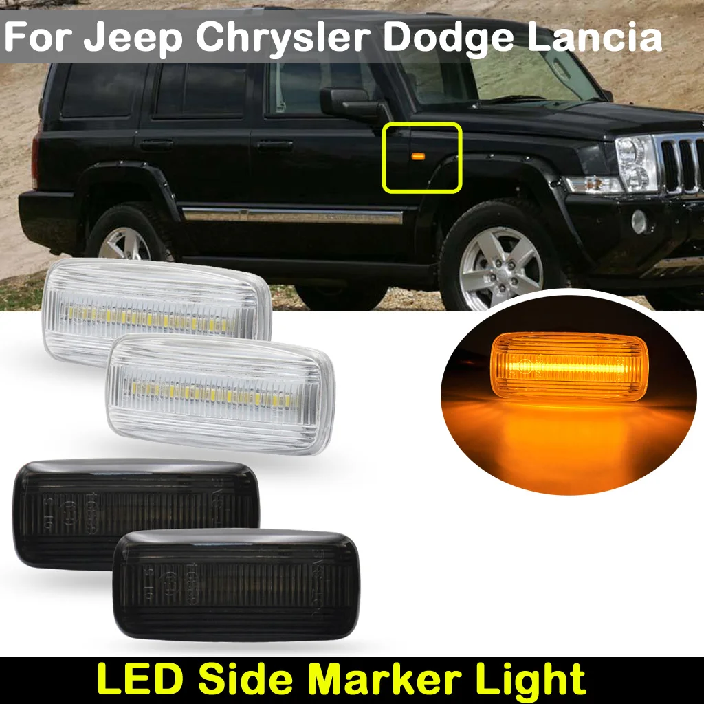 

Для Jeep Commander Patriot Compass Grand Cherokee для Chrysler 300C Dodge Lancia Светодиодный Боковой габаритный фонарь янтарсветильник Тель поворота